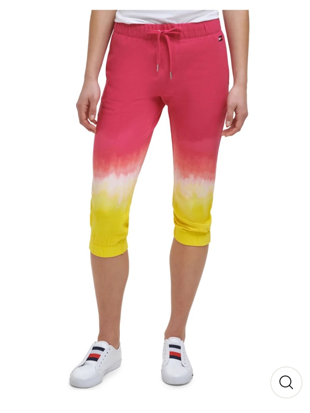 Tommy Hilfiger Pink to Yellow Ombre Capri Sweatpants